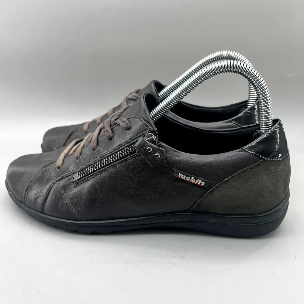 Mephisto Camilia Mobils Ergonomic Shoes Women's Size 7.5 Brown Graphite Side Zip